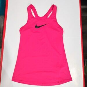 Nike dri-fit racer back tank top pink women's size L